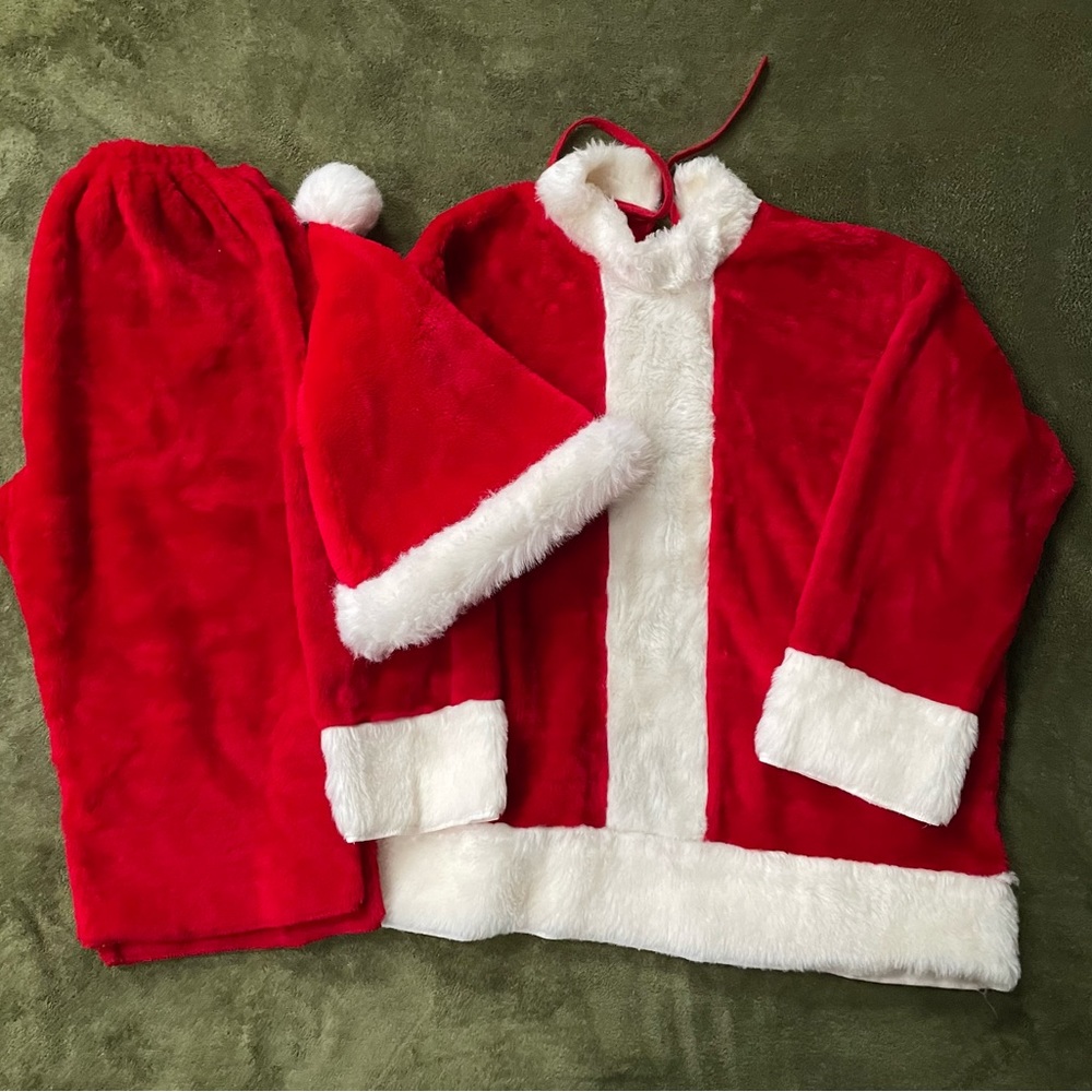 Deluxe 10 piece Fur Santa Suit